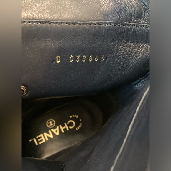 Chanel Denim and Lambskin Quilted CC Lace Up Combat Boots size 38.5 - Picture 8 of 15